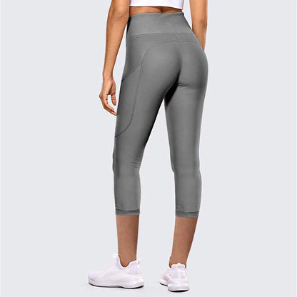 High-Waist Hip-Lifting Cropped Yoga Pants