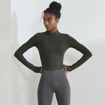 Long-Sleeved Yoga Top – Soft, Sanded Fabric