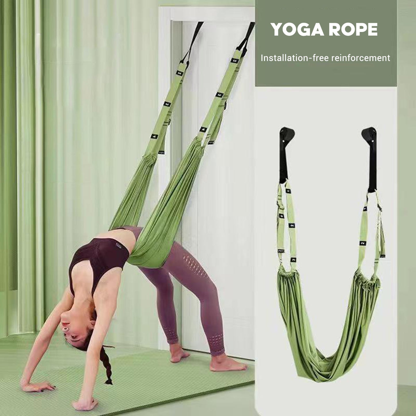 Adjustable Aerial Yoga Strap – Premium Stretching &amp; Flexibility Trainer