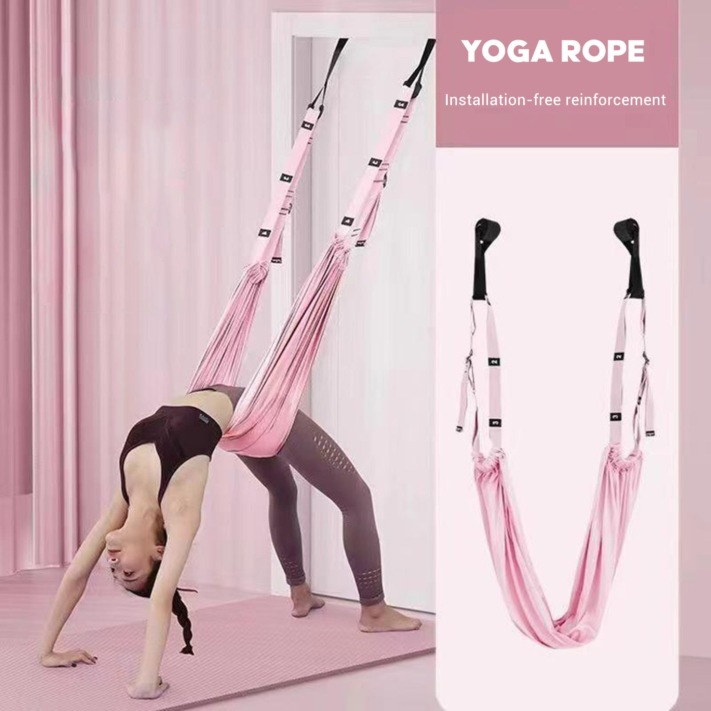 Adjustable Aerial Yoga Strap – Premium Stretching &amp; Flexibility Trainer