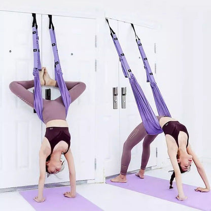 Adjustable Aerial Yoga Strap – Premium Stretching &amp; Flexibility Trainer